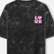 LOVE Acid Washed Oversized Tee